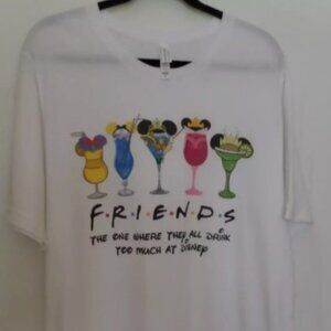 Disney Princess The one they all drink too much at Disney s Tshirt Women Size XL